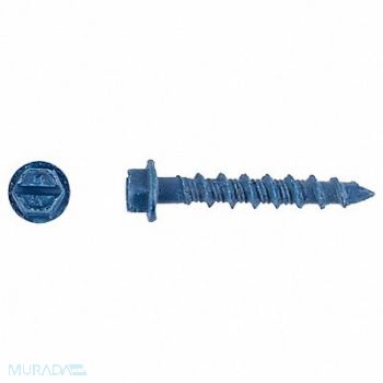 TAPCON ConcScrw HexWashr S 3/16 D 1-1/4 L PK100, 4AK81