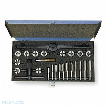 CLEVELAND Tap/Die Set 49pc UNC UNF UNS NPT, 4ALH3
