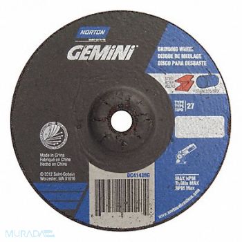 NORTON Depressed Center Wheel T27 3x1/4x3/8 AO, 4B168