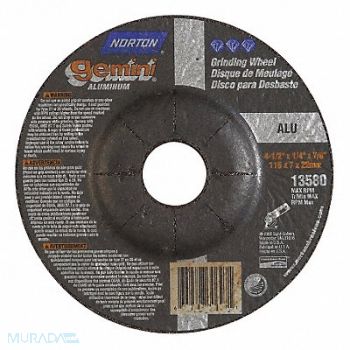 NORTON Depressed Center Whl T27 4.5x1/4x7/8 AO, 4B175