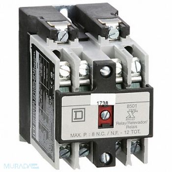 SQUARE D H2716 NEMA Control Relay 3NO 120VAC 10A, 4B523