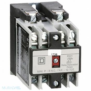 SQUARE D H2717 NEMA Control Relay 4NO 120VAC 10A, 4B525