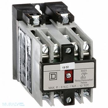 SQUARE D H2718 NEMA Control Relay6NO120VAC10A, 4B528