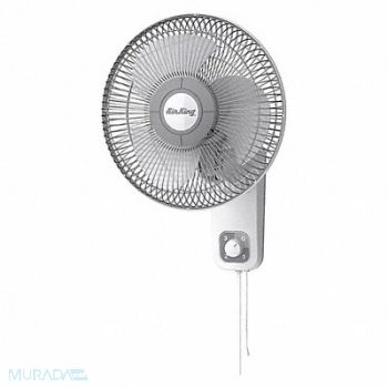 AIR KING Wall Mount Fan 3 Speeds 12 Blade Dia, 4C630
