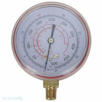 GRAINGER APPROVED Gauge 2-1/2 In Dia High Side Red 500 psi, 4CFD2