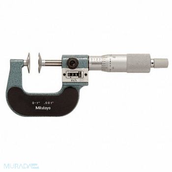 MITUTOYO Digital Disk Micrometer 0-1 In 0.001 In, 4CGF5