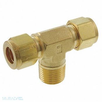 PARKER Branch Tee Brass A-LOKxM 1/2In, 4EUD8