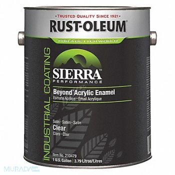 RUST-OLEUM Acryl EnamelClearBeyond Satin 1gal, 4CY43