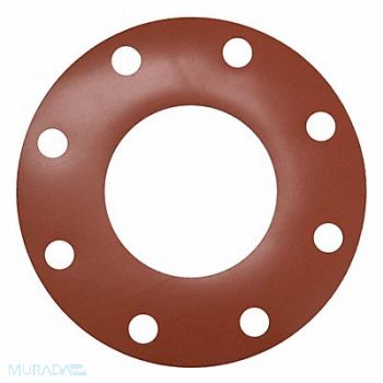 GRAINGER APPROVED Flange Gasket Full Face 4 In Silicone, 4CYX2