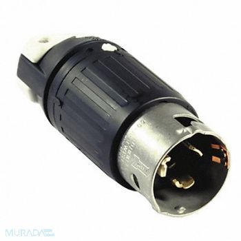 HUBBELL LckPlg Strt 50 A Blk White Nylon 4Blds, 4D204