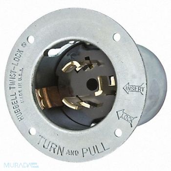 HUBBELL Flanged Locking Inlet Industrial 50, 4D208