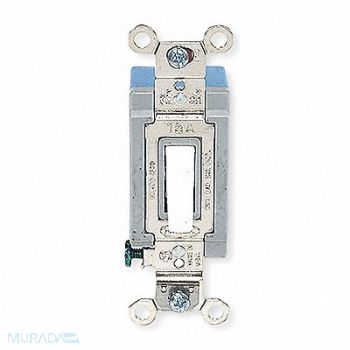 HUBBELL Wall Swtch 1-Pole 120/277V 15A Wht Toggl, 4D265