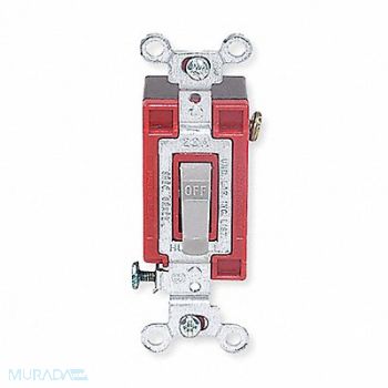 HUBBELL Wall Swtch 2-Pole 120/277V 20A Gry Toggl, 4D275