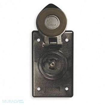 HUBBELL WIRING DEVICE-KELLEMS Outlet Marine Black, 4D417