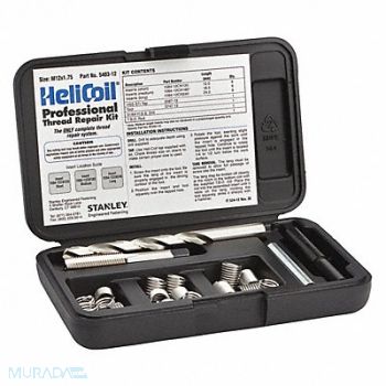 HELI-COIL Thread Repair Kit 304 SS M12x1.75 18 Pcs, 4DCK9