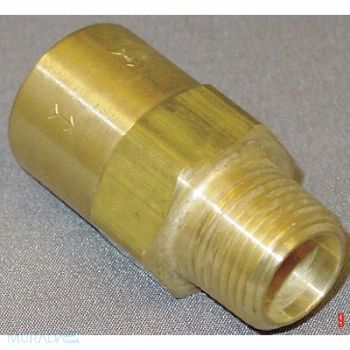 GRAINGER APPROVED Piston Check Valve Brass 3/8 MNPTxFNPT, 4DHW2