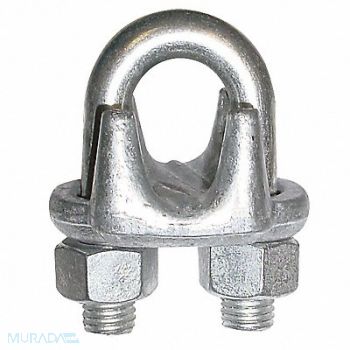 DAYTON Wire Rope Clip U-Bolt 1 In Maleable Iron, 2VKK2