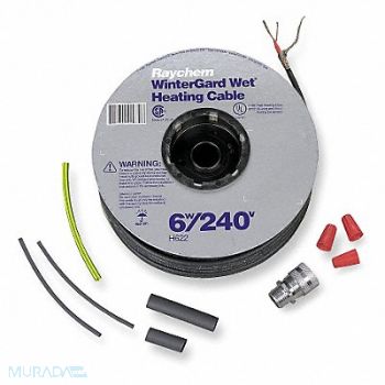 RAYCHEM Cut-To-L Elct Heating Cble Kt 100ft 240V, 4E518