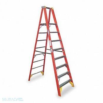 WERNER Platform Stepladder 8 ft FGL 300 lb., 4EB98