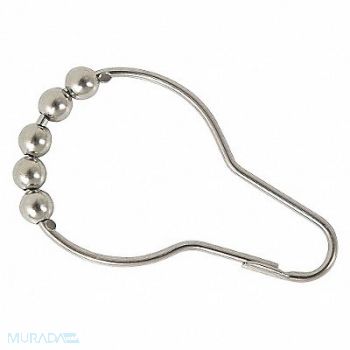 GRAINGER APPROVED Shower Curtain Hooks 1 3/4 in W PK13, 4EEW6