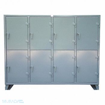 STRONG HOLD Lckr 2x4Lckr Drk Gry 78 x98 x24 Assm, 4EKH7