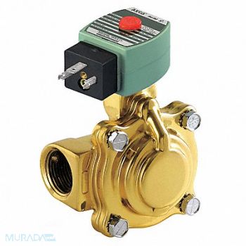 REDHAT Solenoid Valve Brass NC Air Inert Gas, 4ELG9