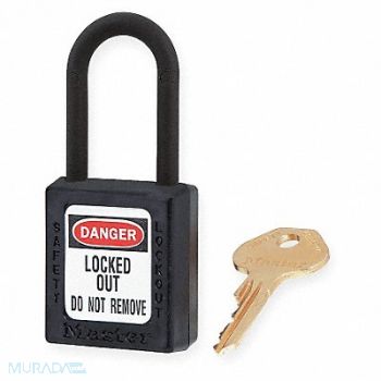 MASTER LOCK D1942 Lockout Padlock KD Black 1-3/4 H, 4EMZ5