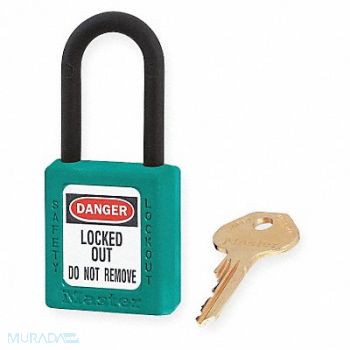 MASTER LOCK D1942 Lockout Padlock KD Teal 1-3/4 H, 4EMZ6