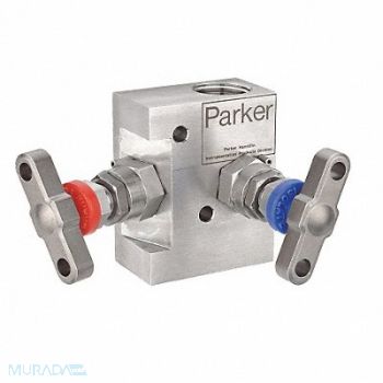 PARKER Manifold Valve 1/4 In FNPT 2 1/2 In L, 4EUJ5