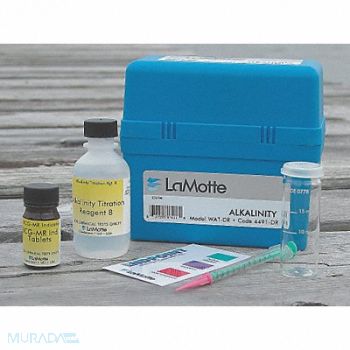 LAMOTTE Water Testing Kit Alkalinity 0to 200 PPM, 4EVT3