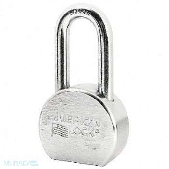 AMERICAN LOCK Keyed Padlock 15/16 in Round Silver, 4EZP3