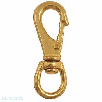 LUCKY LINE PRODUCTS Eyelet Spring Snap L 3 1/4 In, 4FCF5