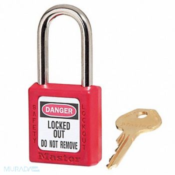 MASTER LOCK D1944 Lockout Padlock KD Red 1-3/4 H, 4FG03