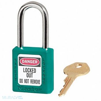 MASTER LOCK D1944 Lockout Padlock KD Teal 1-3/4 H, 4FG04