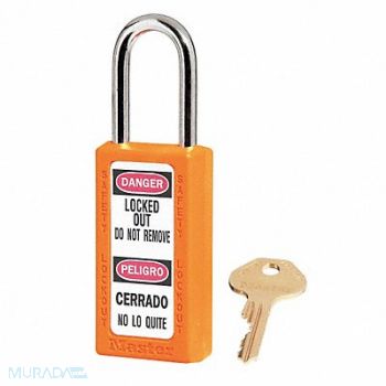 MASTER LOCK D1948 Lockout Padlock KD Orange 3 H, 4FG09