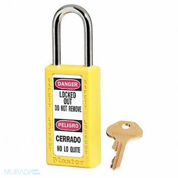 MASTER LOCK D1948 Lockout Padlock KD Yellow 3 H, 4FG13
