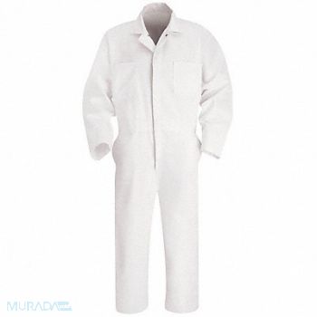 RED KAP Coverall Chest 48In. White, 4FPH6