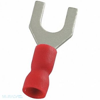 POWER FIRST Fork Terminal Tin Copper Red PK100, 4FRD2
