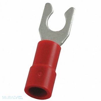 POWER FIRST Fork Terminal Tin Copper Red PK100, 4FRD3