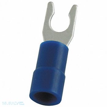 POWER FIRST Fork Terminal Tin Copper Blue PK100, 4FRD5