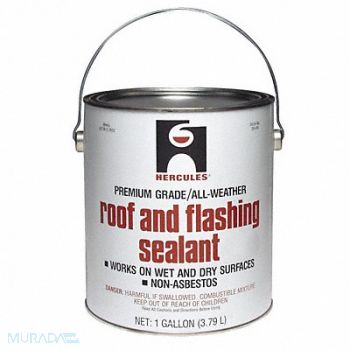 HERCULES Roof Flashing Sealant Black 1 Gal, 4FRT9