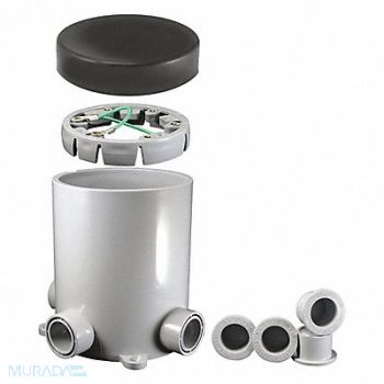 CANTEX Floor Box Base PVC Round 90.0 cu in., 4FYV6