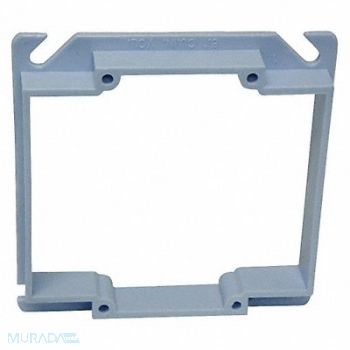 CANTEX Plaster Ring 2-Gang 1/2 Riser PVC, 4FZE1