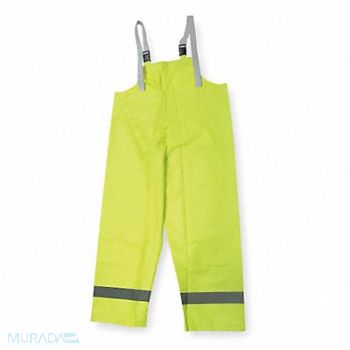 CONDOR D2327 Rain Bib Overall Class E Ylw/Grn 3XL, 4GE72