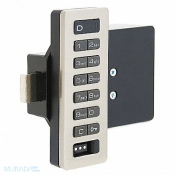 DIGILOCK Electronic Lock Brushed Nickel 12 Button, 4GGZ1