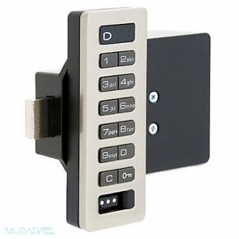 DIGILOCK Electronic Lock Brushed Nickel 12 Button, 4GGZ3