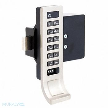 DIGILOCK Electronic Lock Brushed Nickel 12 Button, 4GHC2