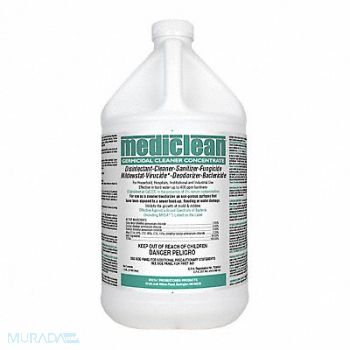 MEDICLEAN Disinfectant and Sanitizer Lemon 1 gal, 4GHV9