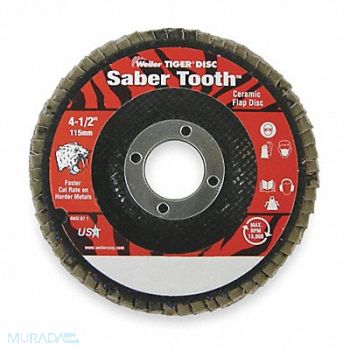 WEILER H7371 Fiber Disc 4 1/2 in Dia 5/8in Arbor, 4GJG6