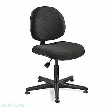 BEVCO Task Chair Fabric Black 16-21 Seat Ht, 4GJJ5